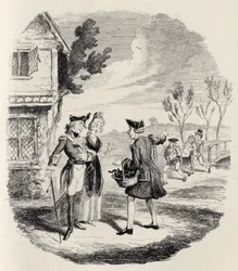 Riddaren och damen, ur "The Ingoldsby Legends" av Thomas Ingoldsby, utgiven av Richard Bentley und Son, 1887.